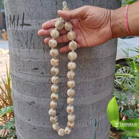 108 Beads Pure Tulsi Beads Japa Mala Custom Hand Made 18-14 mm